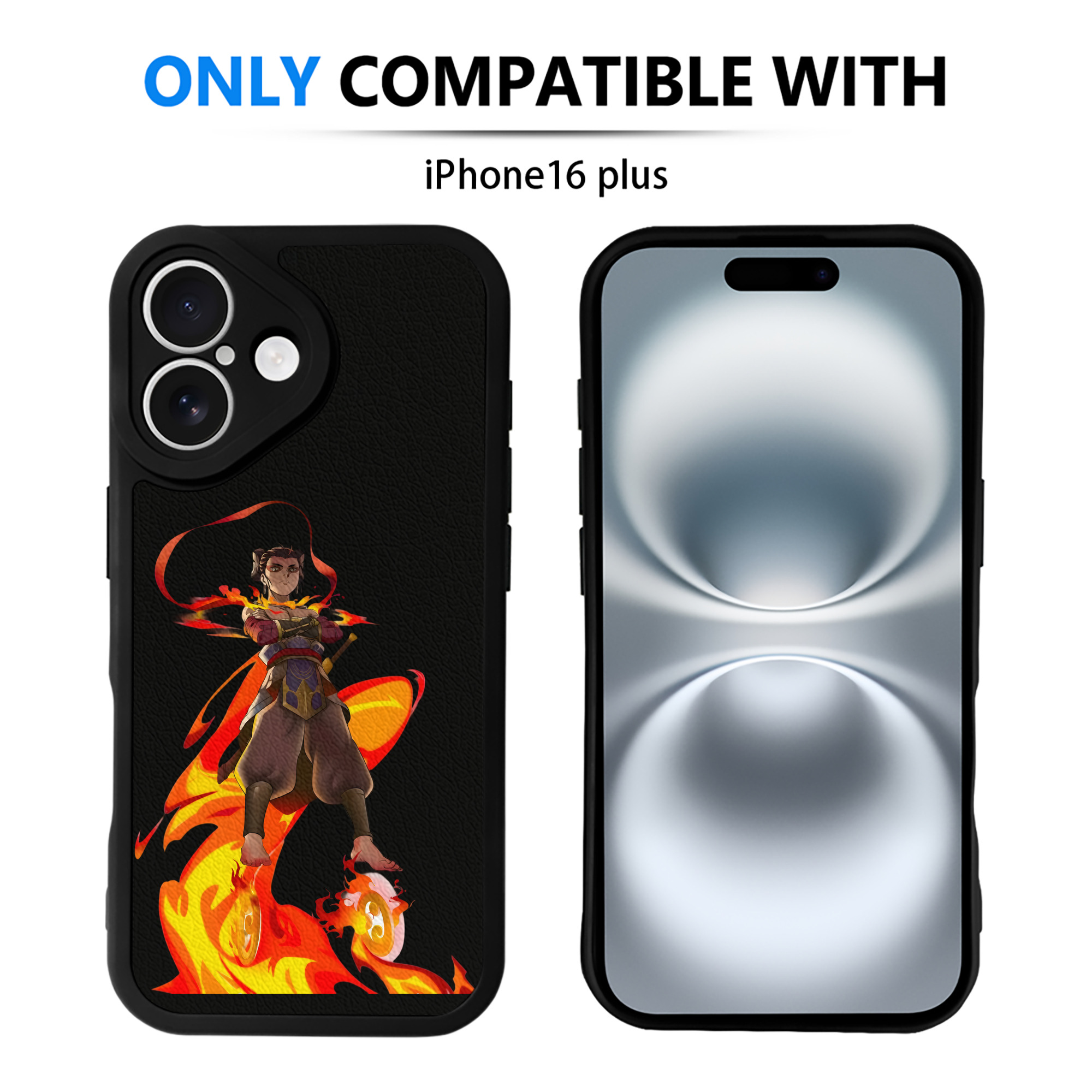 （画像用） Ne Zha 2 ナタ 魔童の大暴れ 【iPhone 16シリーズ対応】シリコンスマホケース（レザー調） 材質：シリコン